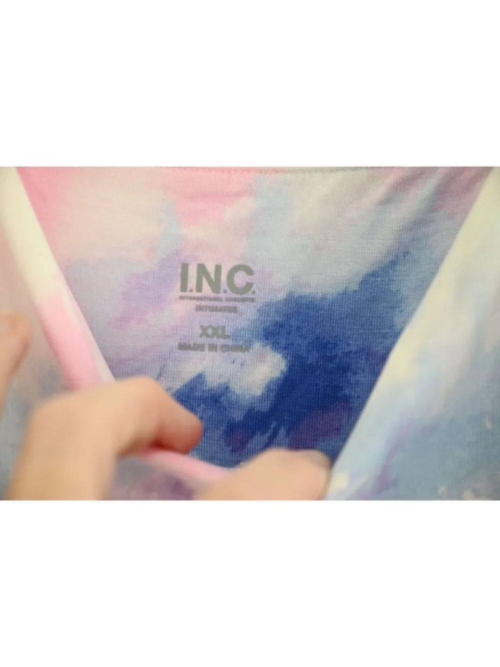NWOT I.N.C. International Concepts Lace Trim Jersey Chemise Sz XXL Tie Dye